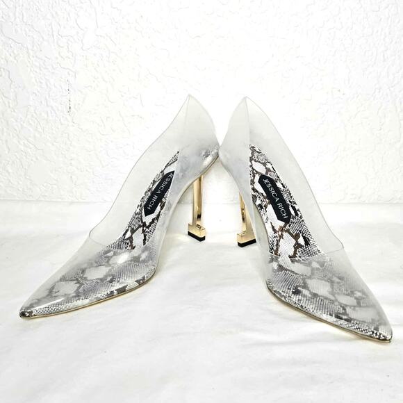 Jessica Rich Women's So Fancy Tall Sandal Pump in Snake Size 10 (40) - Picture 2 of 5